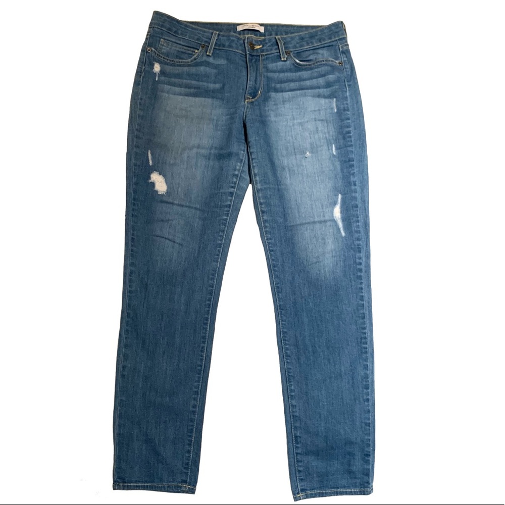 Rich & Skinny Distressed Crop Jeans: 28